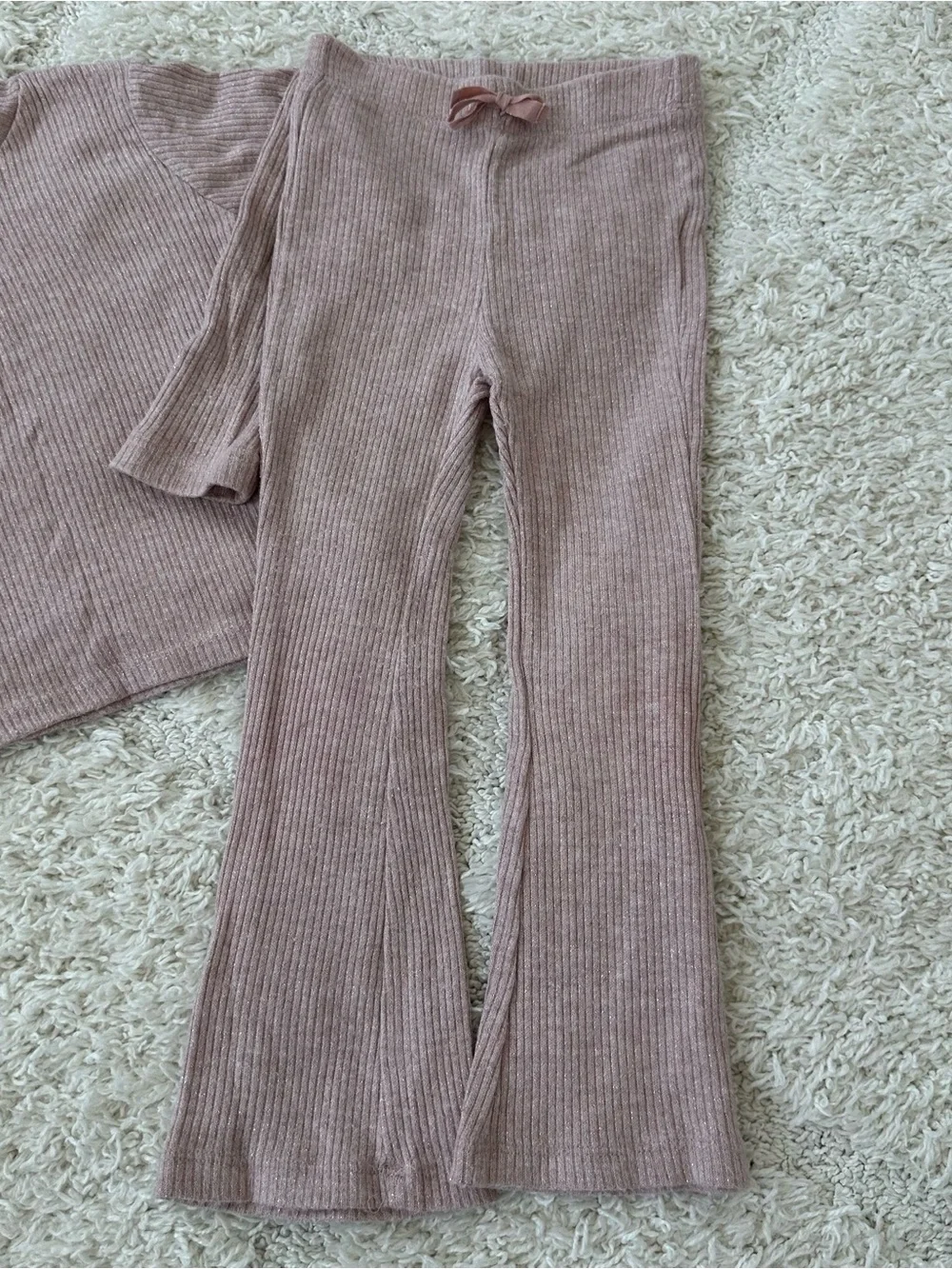 Zara Pink Ribbed Sparkle Set